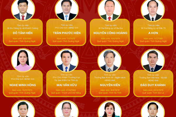 [Infographic]. Ban Chấp hành Đảng bộ tỉnh Quảng Ngãi khóa I, nhiệm kỳ 2025 - 2030